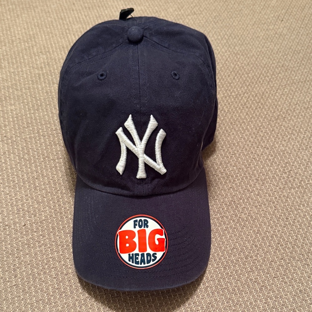 New York Yankees Navy Blue Classic Logo Baseball Cap LARGE FIT